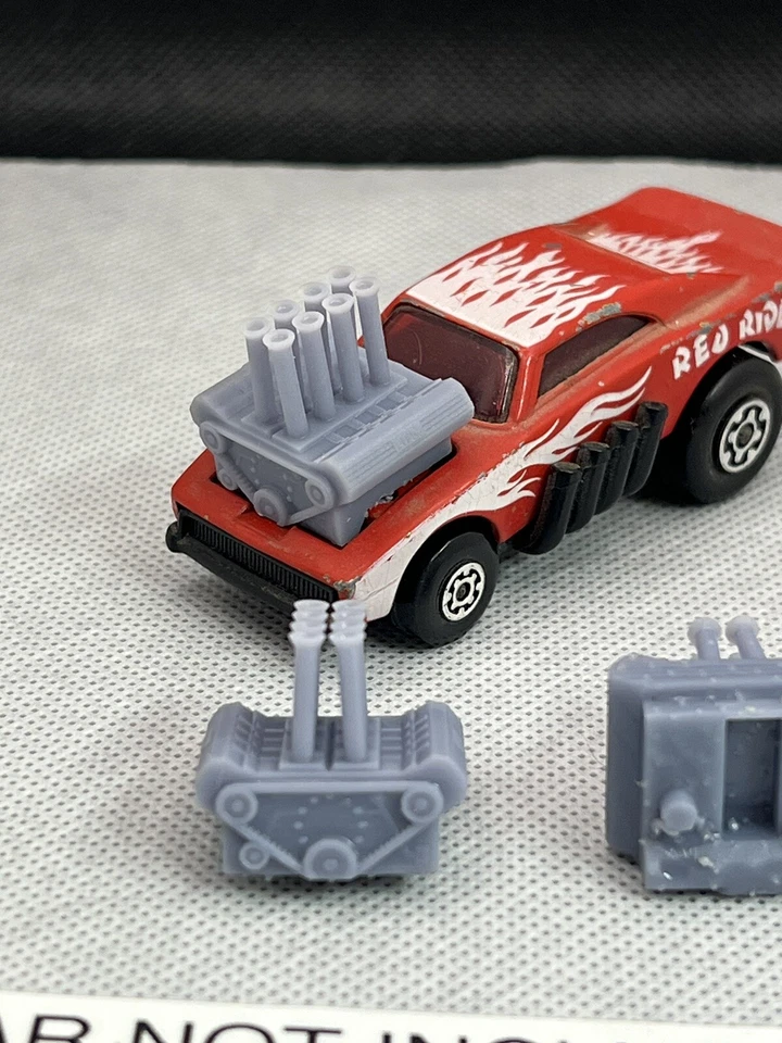 2 engines for Matchbox No 48 Superfast Red Rider Dodge Charger - Image 2 of 4
