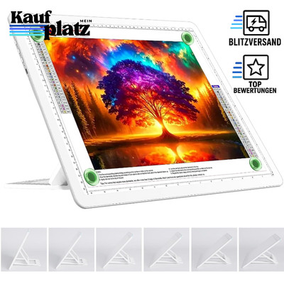 Leuchttisch A3 Wiederaufladbar Ultraheller Licht Pad zum Zeichnen Kabellos