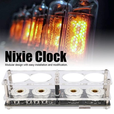 4-Bit Integrated Design Nixie Tube Clock With Remote Control For QS30-1/SZ1- Hot