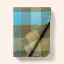 Plaid Throw Blanket Blue/Green - Woolrich
