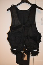 Softair Weste schwarz Unisex Verstellbar viele Taschen