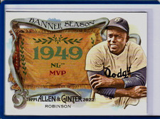 Brooklyn Dodgers 2022 Topps Allen & Ginter Banner Season BS-9 Jackie Robinson