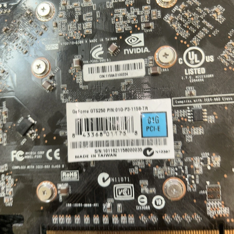 EVGA NVIDIA GeForce GTS 250 (01G-P3-1155-TR) - Image 2 of 2