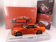 Motorhelix MH 1:18 Nissan Skyline R34 GT-R Nismo Z-Tune(Orange) w/ 1:64 (LE.599)