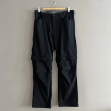 Eddie Bauer Men's Convertible Tech Pant Nylon Blend Hiking Black 36 X 30