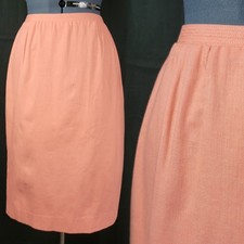 Vintage Koret of CA Peach Pencil Skirt w Zipper Back Size XS-S 25-27" Waist