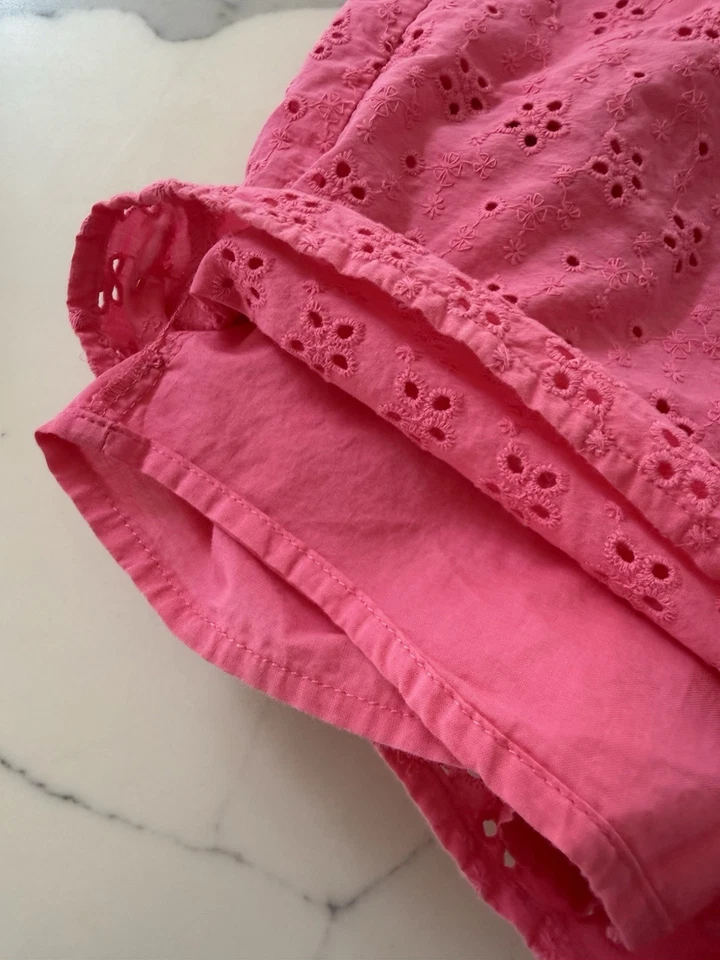 Mameluco Janie and Jack-Rosa Ojales Volantes Niña - Talla 10 Excelente Estado Foto 4 de 4