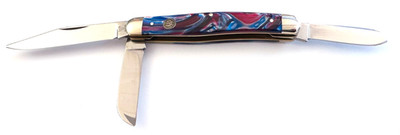 Seltenes Robert Klaas Solingen Taschenmesser Perlit bunt Kissing Cranes Messer