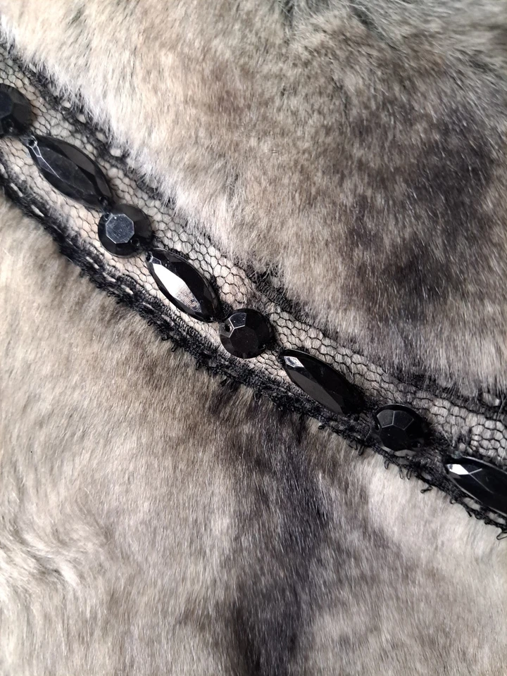 TERRY LEWIS CLÁSICO LUJO MANGAS RECORTADAS IMITACIÓN PIEL CAPA SWING ABRIGO Talla 1X Foto 2 de 4