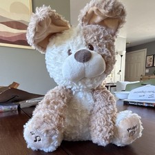 GUND baby Peki the Puppy Plush Stuffed Animal Sings Songs, Plays Peek-a-Boo NWOT
