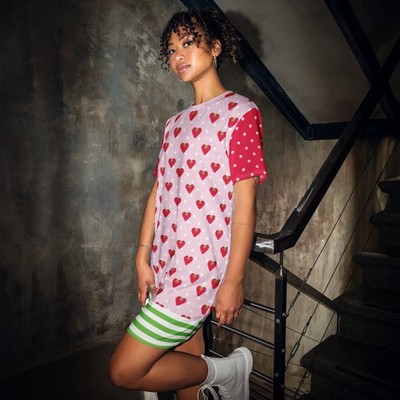 retro tshirt dress Red Stripe 100% Cotton T-Shirt Dress - All Dresses