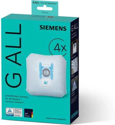 Siemens 4X Staubsaugerbeutel Powerprotect Typ G ALL VZ41FGALL, 99,9% Feinstaubfi