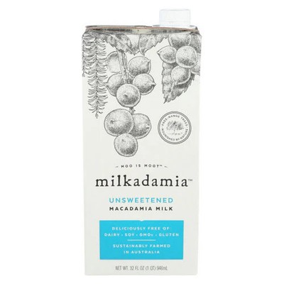 Mac Adamia Milk Unsweetened 32 Oz(Case Of 6)