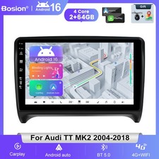 GPS Sat Nav For Audi TT MK2 2004-2018 Android 16 Auto Car Stereo Radio CarPlay