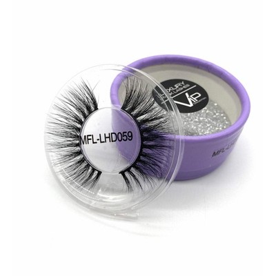 VIP Mink Fur Eyelashes, Purple Box