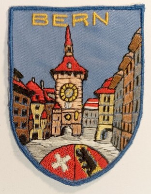 BERN Bern Swiss embroidered fabric patch - height 6.8 cm