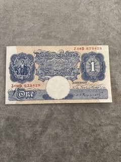 Bank Of England £1 One Pound Note. Peppimaitt Z04D679428 (191)