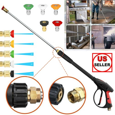 #ad 4000 PSI 40quot; Pressure Washer Gun Replacement Wand Extension 5 Nozzle Tips M22 14 $29.89