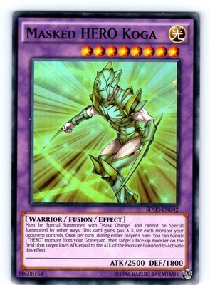 Masked HERO Koga Super Rare Structure Deck: HERO Strike Unlimited SDHS-EN042 LP