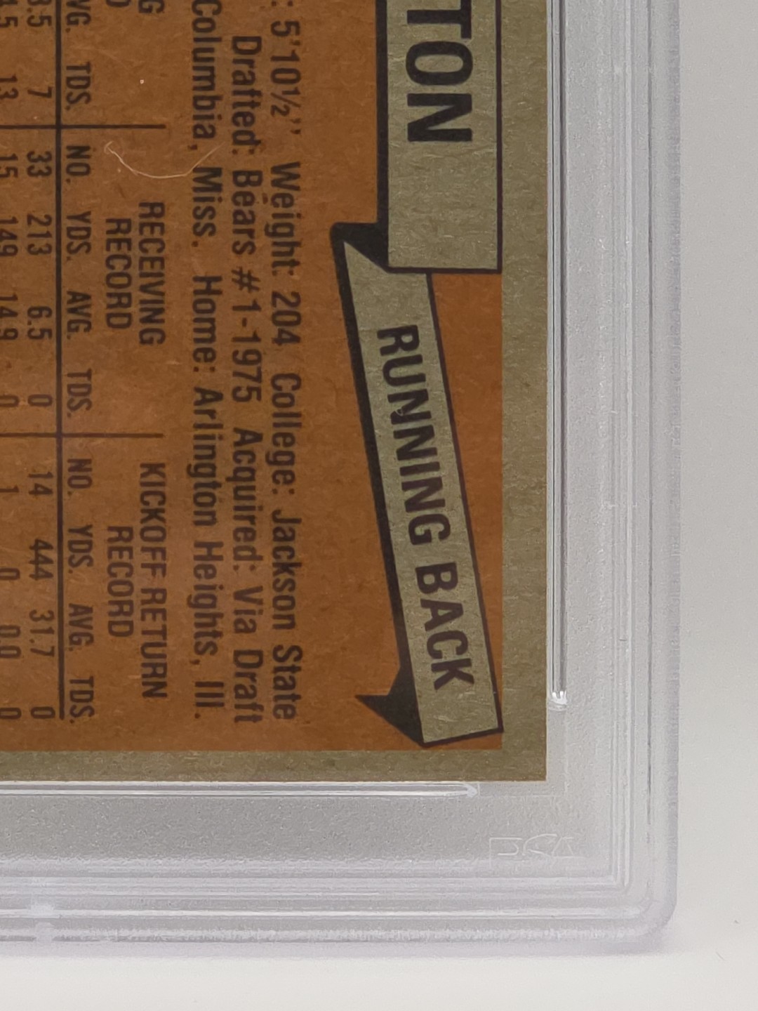 1981 Topps Walter Payton Vintage Football Card #400 - PSA 5 EX view 9