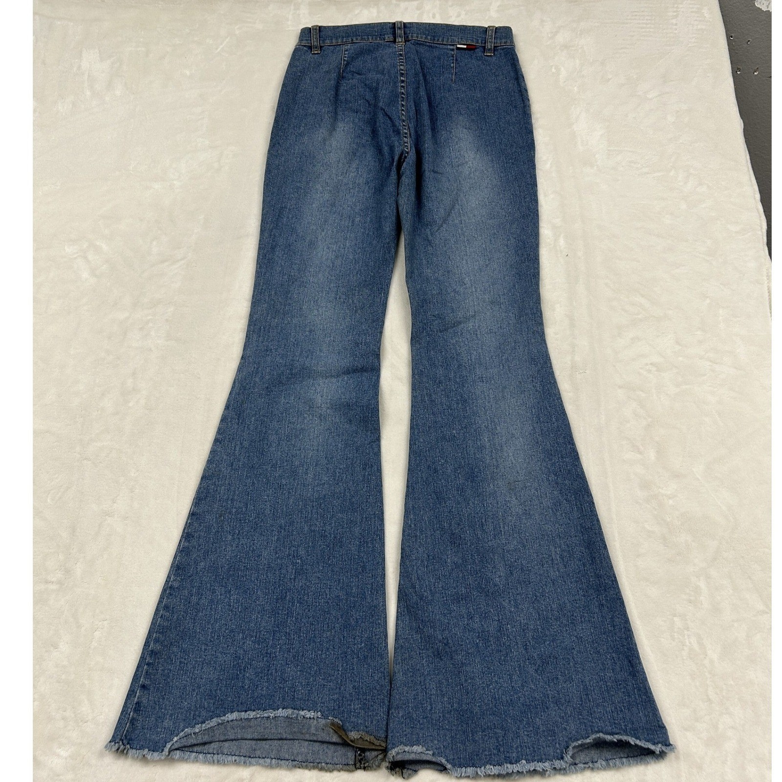 Tommy Jeans Flare Jeans Womens 3 Blue Button Fly Bell Bottom Patch ...