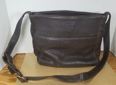 COACH Vintage Sonoma Pocket Zip Crossbody Bag Pebbled Leather -N°4924