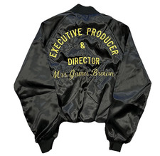 VTG MRS JAMES BROWN EXECUTIVE PRODUCER DIRECTOR SATIN JACKET BOMBER BLACK M 38 