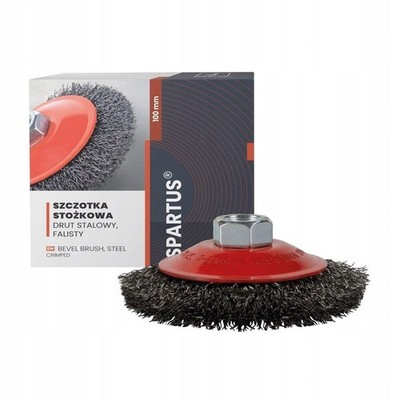 Cone Brush M14 Steel Shaft 100mm Wire Brush 0.3mm Rust Remover