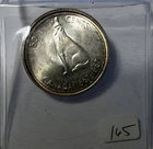1967 Canadian Wolf 50 Cents Half Dollar Canada 80% Silver Coin Uncirculated