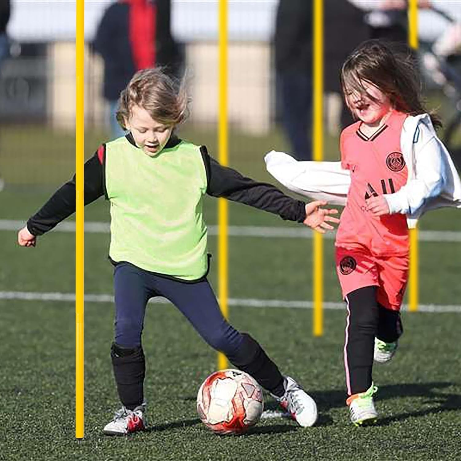 6 Pcs 5FT Agility Training Poles for Soccer, Basketball, Football, Dog, Horse