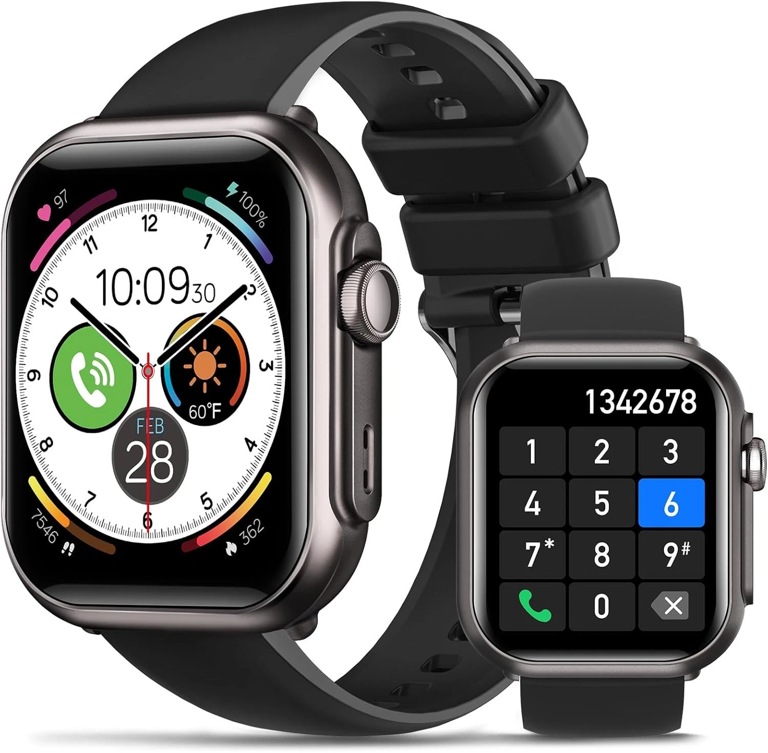 Smart Watch Men with 1000mAh Battery Phone Function Wrist Watch for iPhone Samsung
