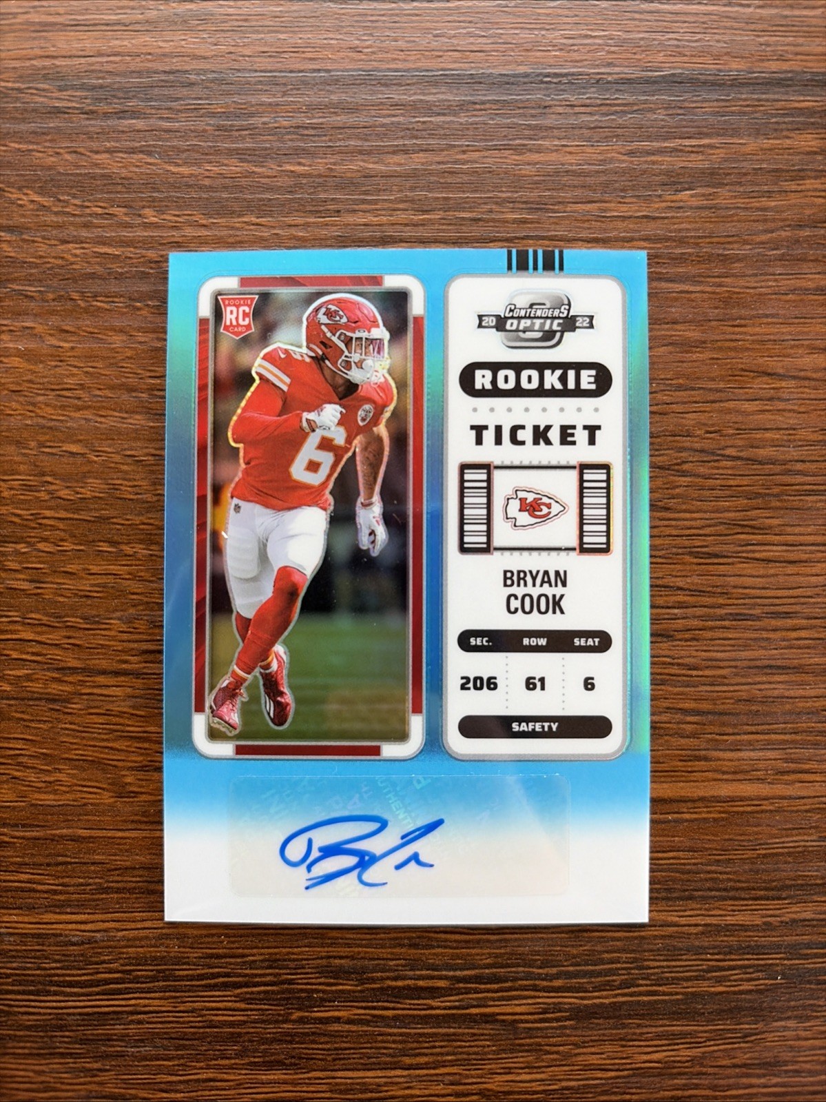 Bryan Cook Panini Contenders Optic #147 Autograph-Teal