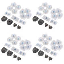 Onyehn 4 Set Silicone Conductive Rubber Pad Keypads for PS4 Buttons Part black