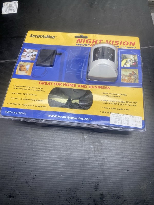 SecurityMan Night Vision Indoor Color CMOS Camera KO-D565GT NEW
