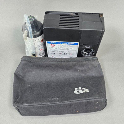 Fix & Go 12V Tire Inflator Air Compressor Kit w/ Sealant Bottle & Case