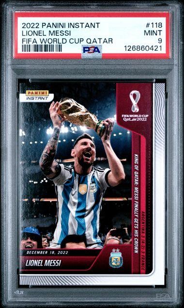 2022 Panini Instant FIFA World Cup Qatar Lionel Messi #118 PSA 9