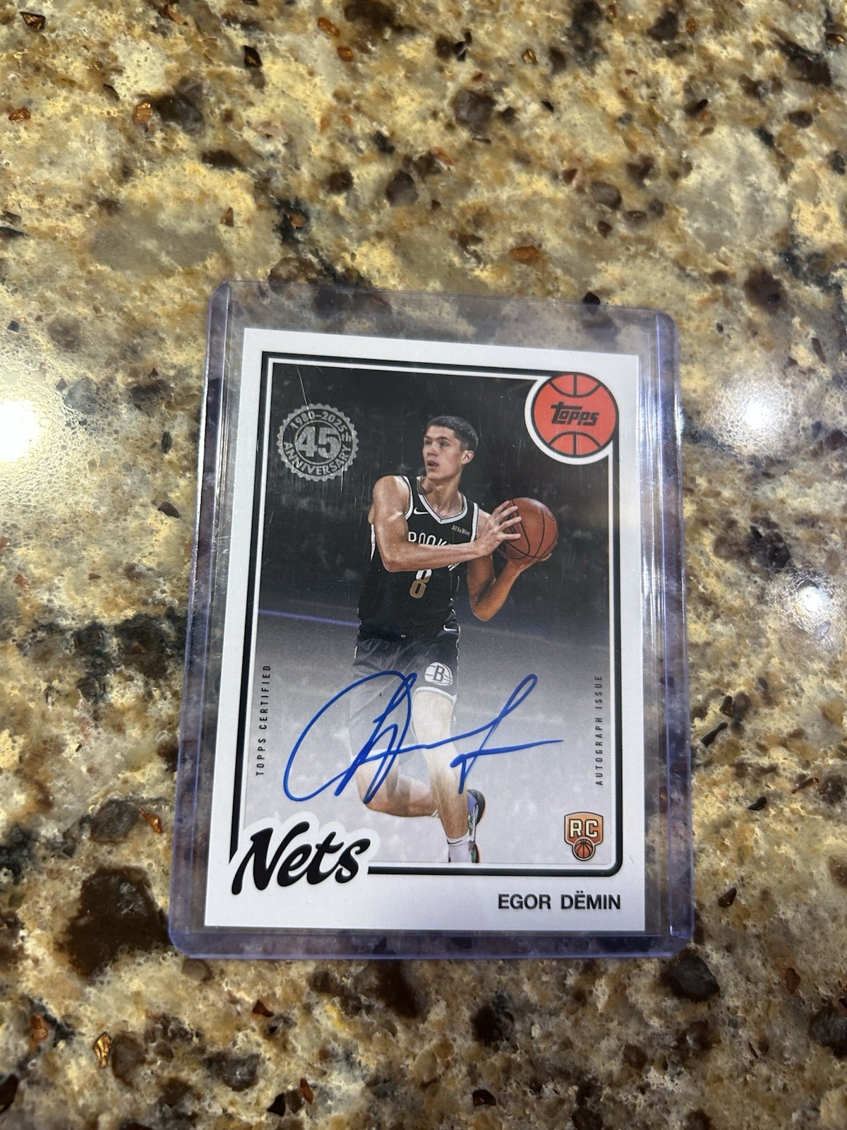 2025/26 Topps 1980 On Card Auto Autograph Egor Demin RC Nets