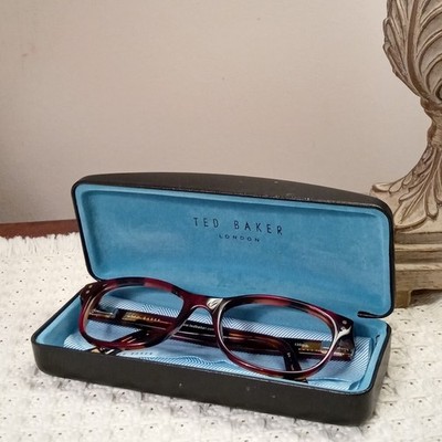 Women's Ted Baker Red Tortoise Frames With Original Case, Lens Cloth