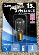 FEIT Appliance Light Bulb BP15T7DC 15 watts, 120 volt, Clear T7 Bayonet Base