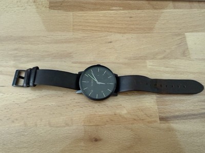 Nixon Porter Leather All Black Men s Watch (NEEDS NEW BATTERY)