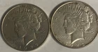 DOUBLE PEACE BY YEAR : 90% SILVER   1923-P : 1923-D   PEACE DOLLARS LOT OF 2.