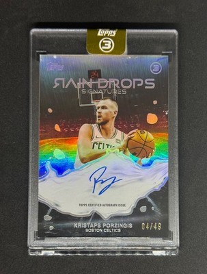 2025-26 Topps Three - Rain Drops Signatures Kristaps Porzingis #RS-KP /49 (AU)