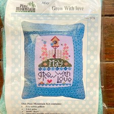 Pine Mountain Designs Grow With Love May #978 Cross Stitch Pillow Kit NEW