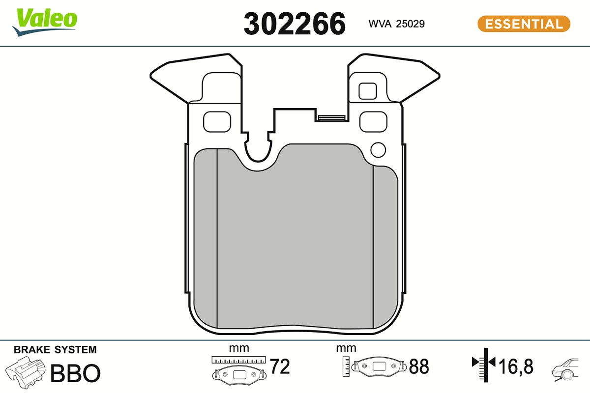 2x ✅Fits VALEO 302266 BRAKE PADS FIRST  ⭐UK Seller⭐