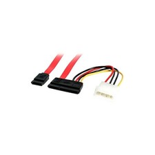 Startech SATA18POW 18 INCH SERIAL ATA DATA CABLE WITH LP4 ADAPTER