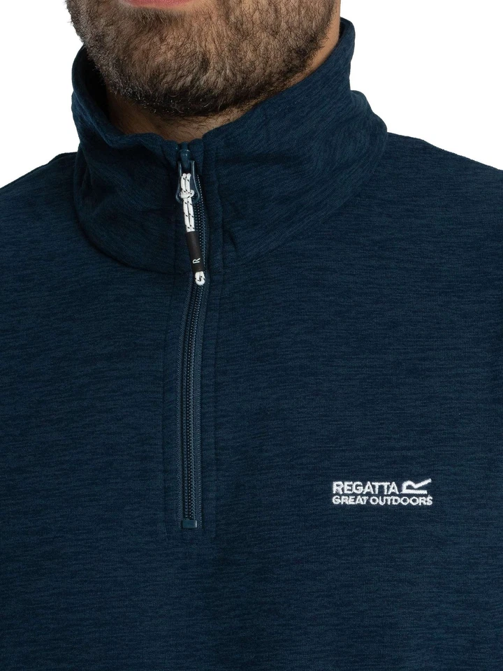 Regatta de los hombres Polar Thompson Marl con media cremallera, Azul - Imagen 4 de 4