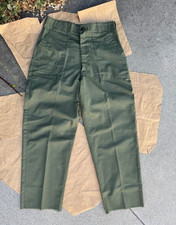 Vtg 90s OG-507 Fatigue Military Utility Green Poly Cotton Pants 32x33 30x27