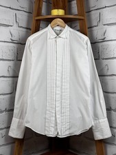Christian Dior Button Down Shirt Long Sleeve French Cuff White Vintage SZ 15 1/2
