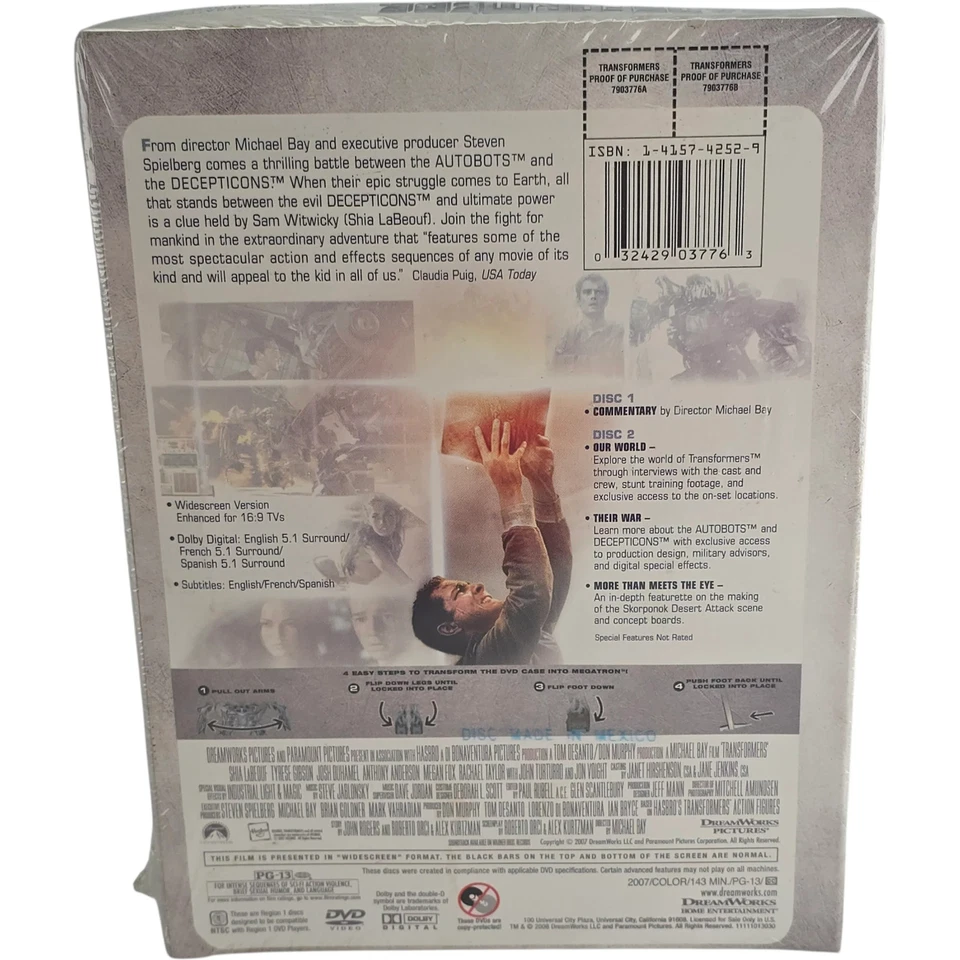 Transformers DVD Limitierte Edition Transformierendes Megatron Verpackung Zone 1 - Bild 3 von 4