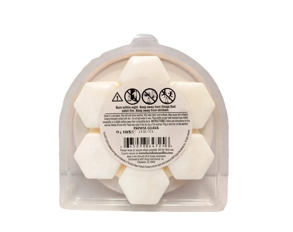 Burt's Bees mamão goiaba cera de soja derrete 2,5 oz 70 g descontinuada - Imagem 2 de 3